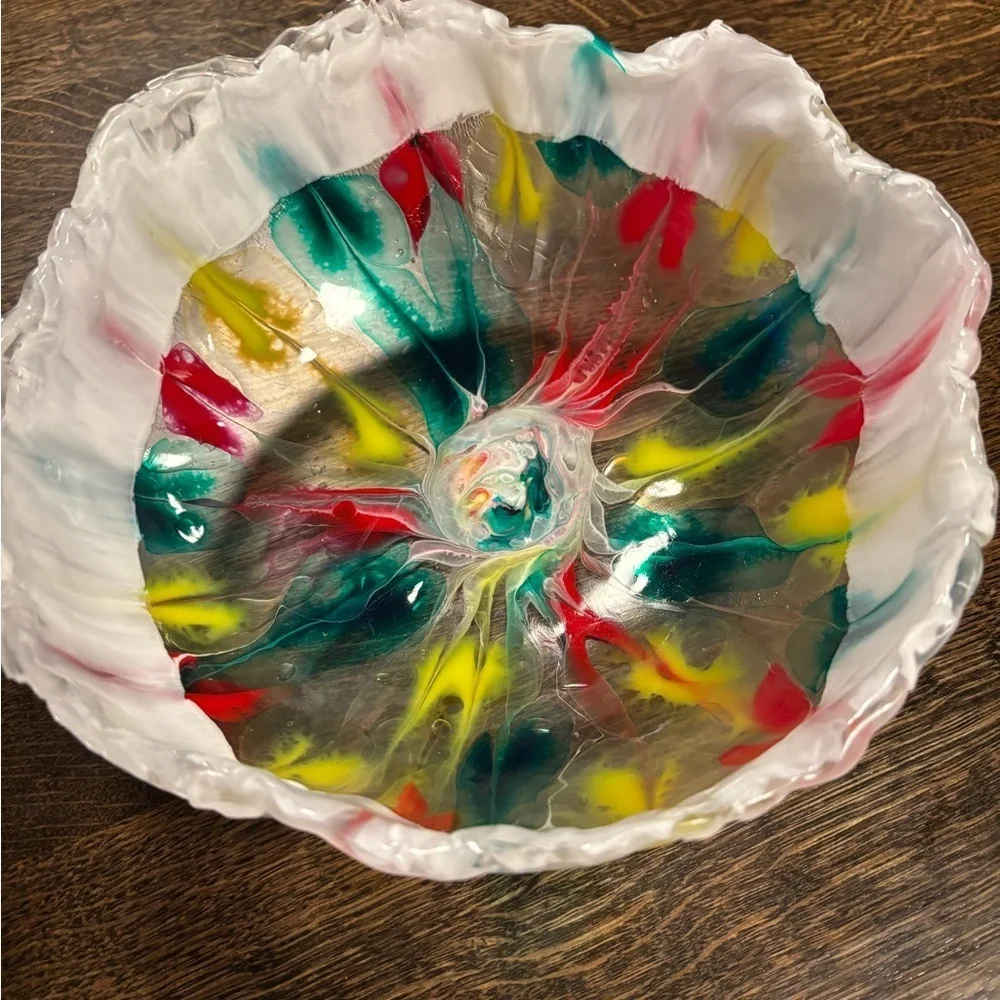 Handmade Colorful Resin Art Bowl Perfect Holiday Gift